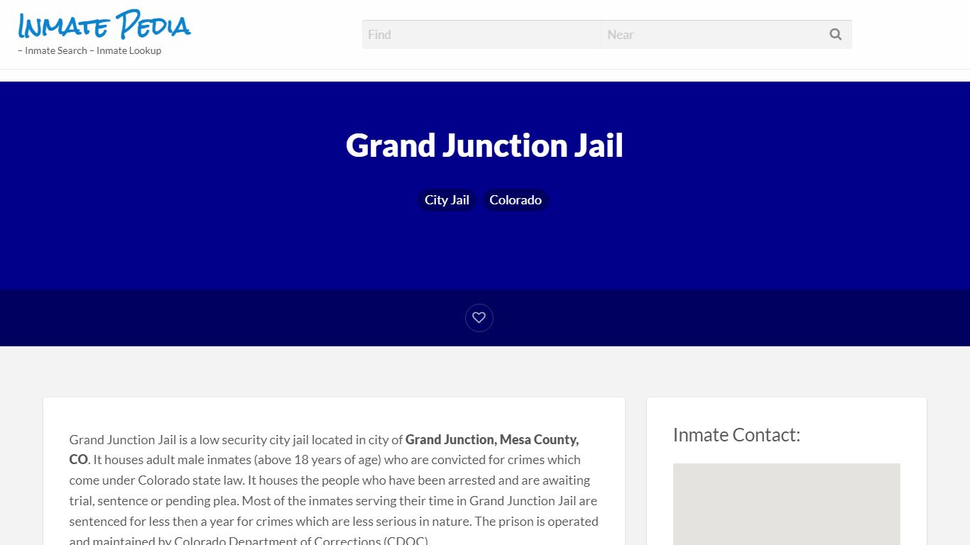 Grand Junction Jail – Inmate Pedia – Inmate Search ...