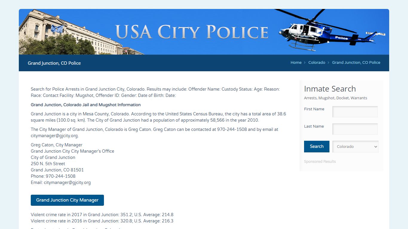 Grand Junction, CO Police | Jail Records