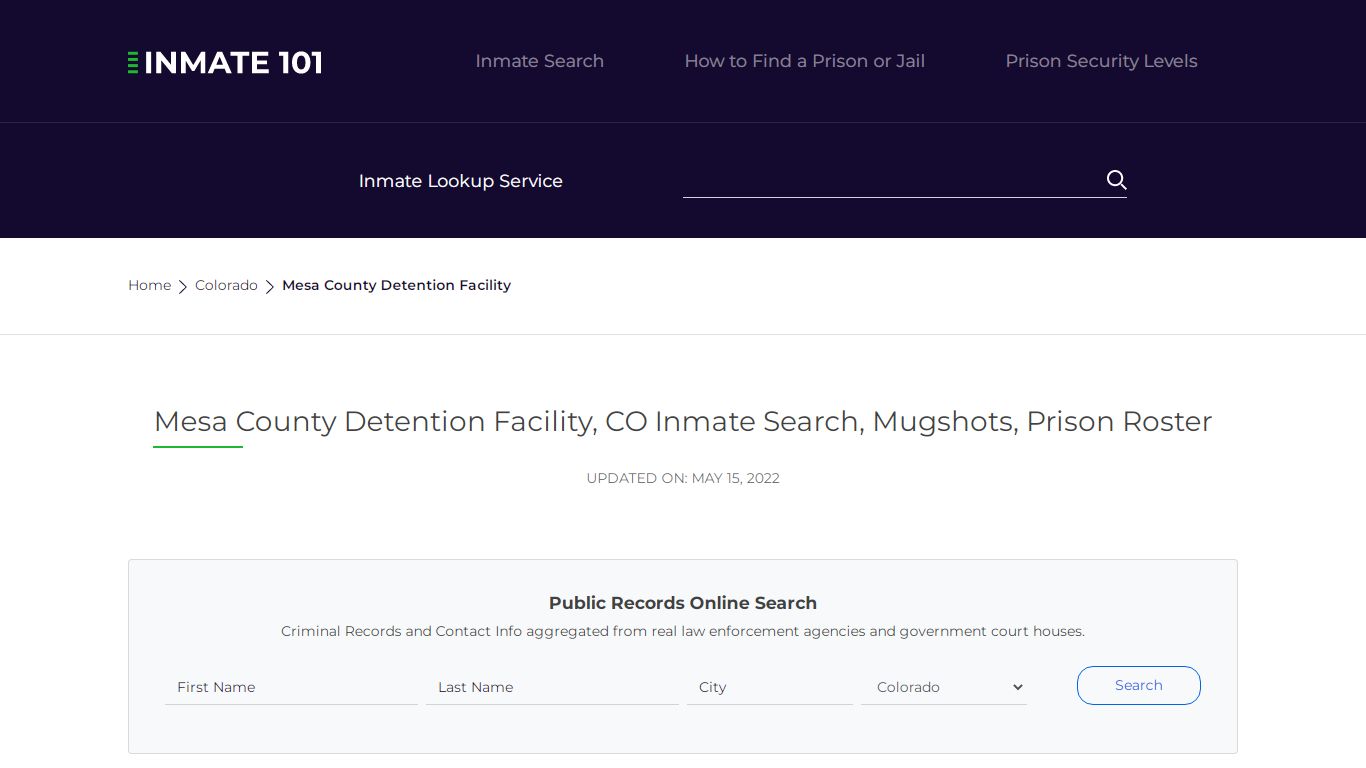 Mesa County Detention Facility, CO Inmate Search, Mugshots ...